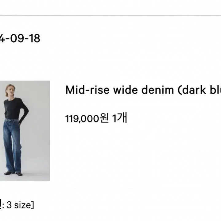 [BUNJANG] Bluebrick Mid-Rise Wide Denim Jeans / 블루브릭 미드라이즈 와이드 데님