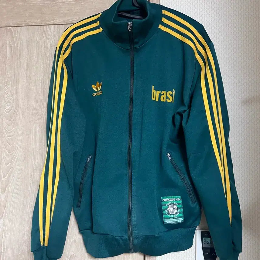 [BUNJANG] Adidas Old School Brazil Back Logo Track Top Jersey / 아디다스 올드스쿨 브라질 백로고 트랙탑 져지