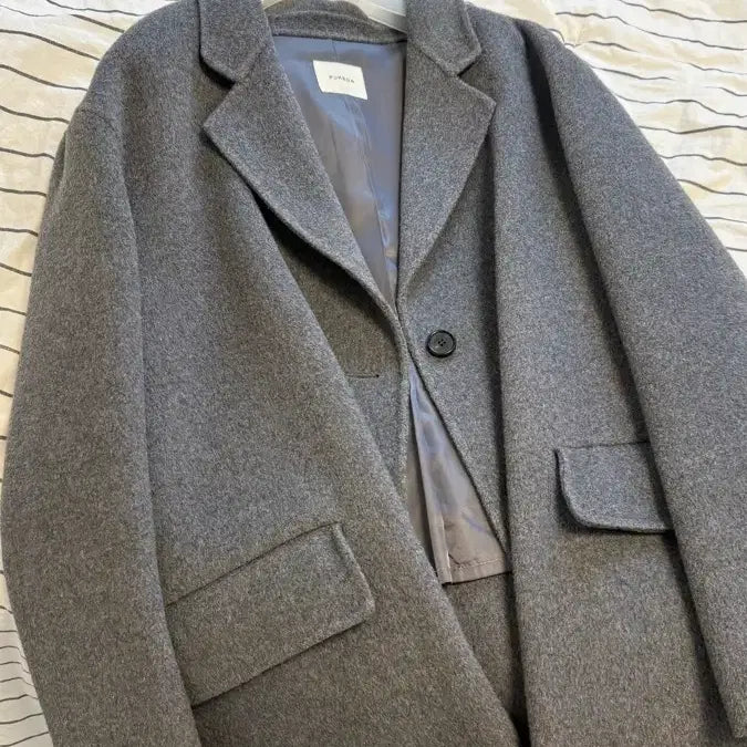 [BUNJANG] Pureda Handmade Half Coat Wool 70% / 퓨어다 핸드메이드 하프코트 울 70% 거의 새상품