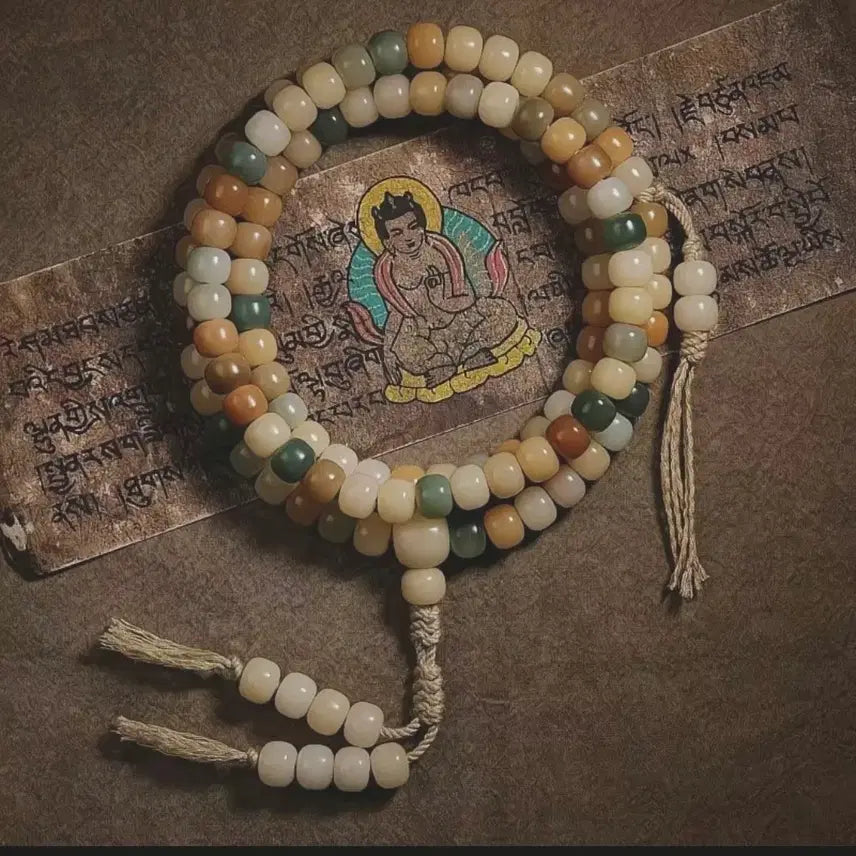 [BUNJANG] Bodhi Root Prayer Beads 10mm / 보리근 염주 108주 10mm