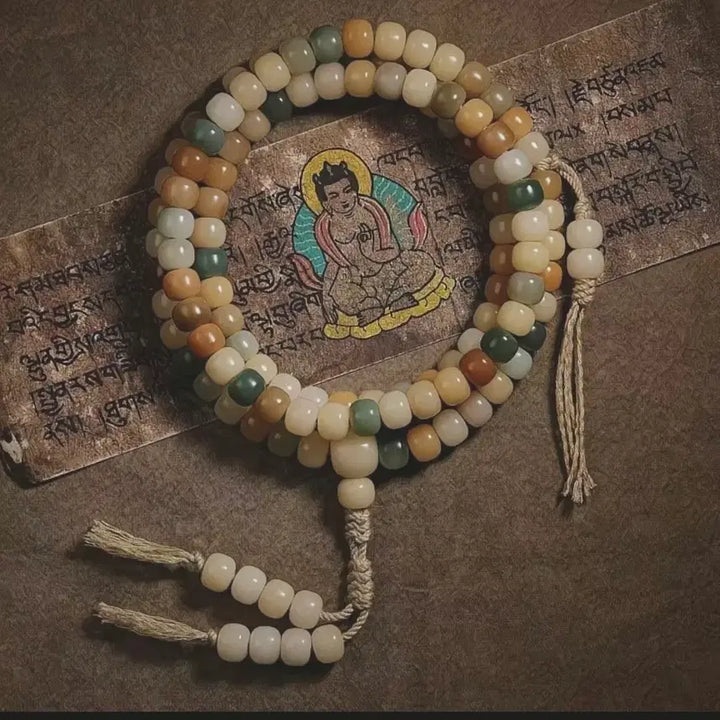 [BUNJANG] Bodhi Root Prayer Beads 10mm / 보리근 염주 108주 10mm