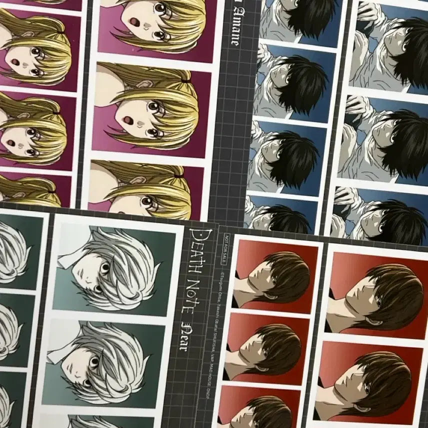 [SOLD OUT] 데스노트 콜라보 카페 콜카 증명사진 증사 특전 엘 라이토 미사 니아 일괄