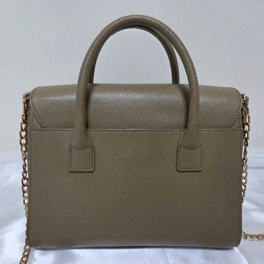 [BUNJANG] FURLA Metropolis Top Handle Tote Bag / FURLA 훌라 메트로폴리스  탑핸들 카키