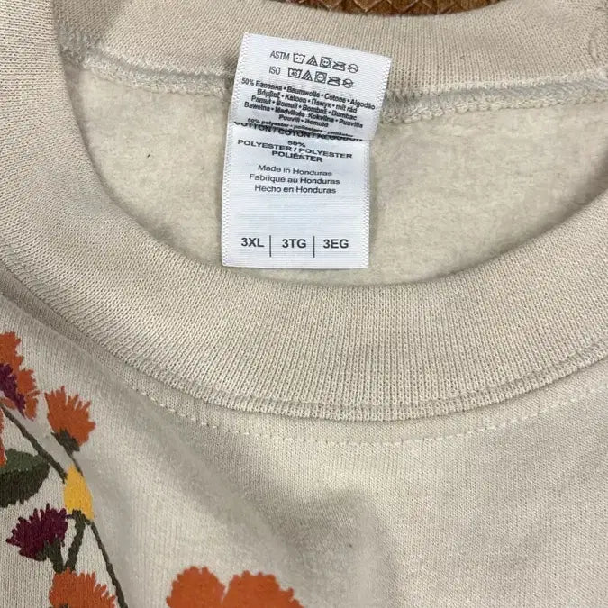 [BUNJANG] Oriental Style Beige Sweatshirt 3XL / 오리엔탈 느낌 3XL 베이지 맨투맨