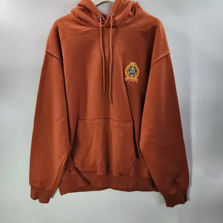 [BUNJANG] Espionage Emblem Embroidered Heavyweight Hoodie Terracotta / [L] 에스피오나지 앰블럼 자수 헤비웨이트 후드티 테라코타 3.9