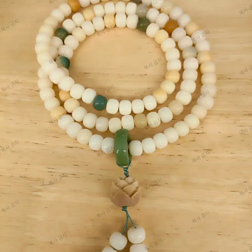 [BUNJANG] Lotus Seed Bead 108 Prayer Beads / 연꽃 보리근 108 염주 10mm