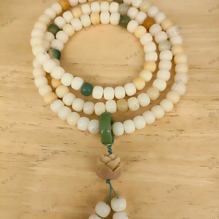 [BUNJANG] Lotus Seed Bead 108 Prayer Beads / 연꽃 보리근 108 염주 10mm