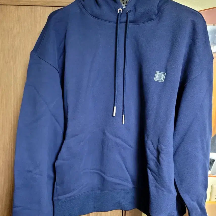 [BUNJANG] Solid Homme Back Logo Navy Hoodie Size 52 / 솔리드옴므 백로고 네이비 후드티 52사이즈