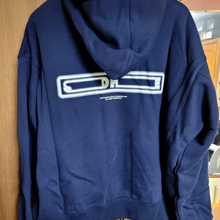 [BUNJANG] Solid Homme Back Logo Navy Hoodie Size 52 / 솔리드옴므 백로고 네이비 후드티 52사이즈