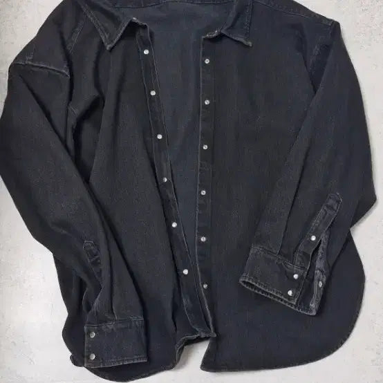 [BUNJANG] Balenciaga Oversized Denim Shirt / 정품 발렌시아가 오버핏 데님 셔츠 38(66)