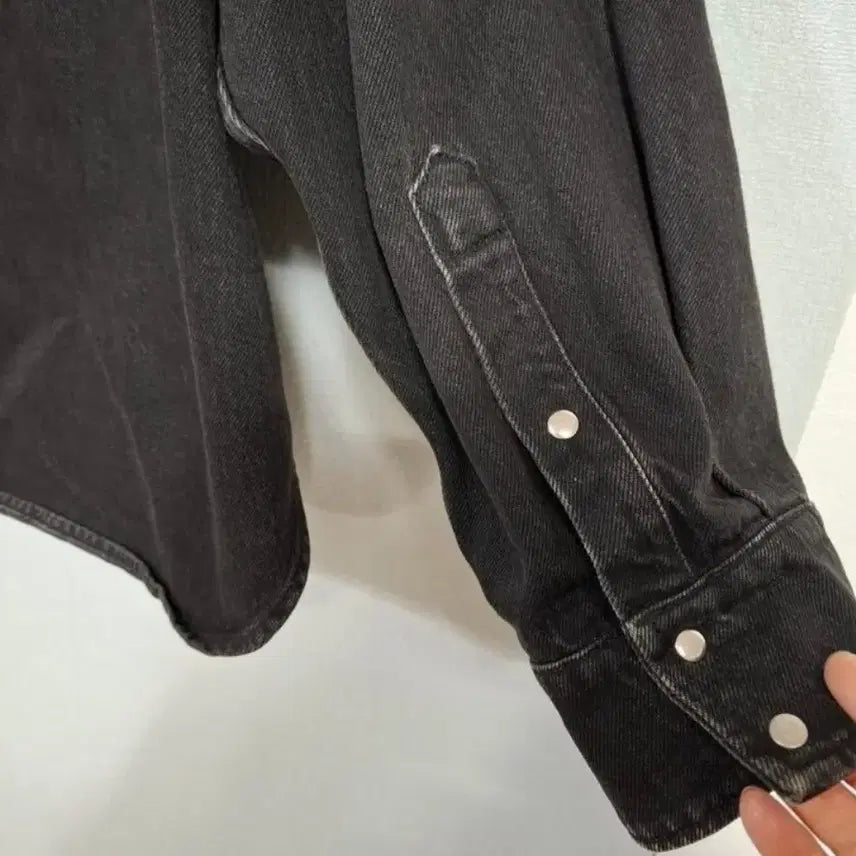 [BUNJANG] Balenciaga Oversized Denim Shirt / 정품 발렌시아가 오버핏 데님 셔츠 38(66)