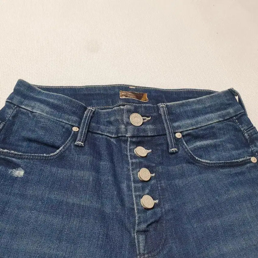 [BUNJANG] MOTHER Denim Button-Up Distressed Jeans Waist 24 / MOTHER 데님 버튼업 데미지 청바지 허리24