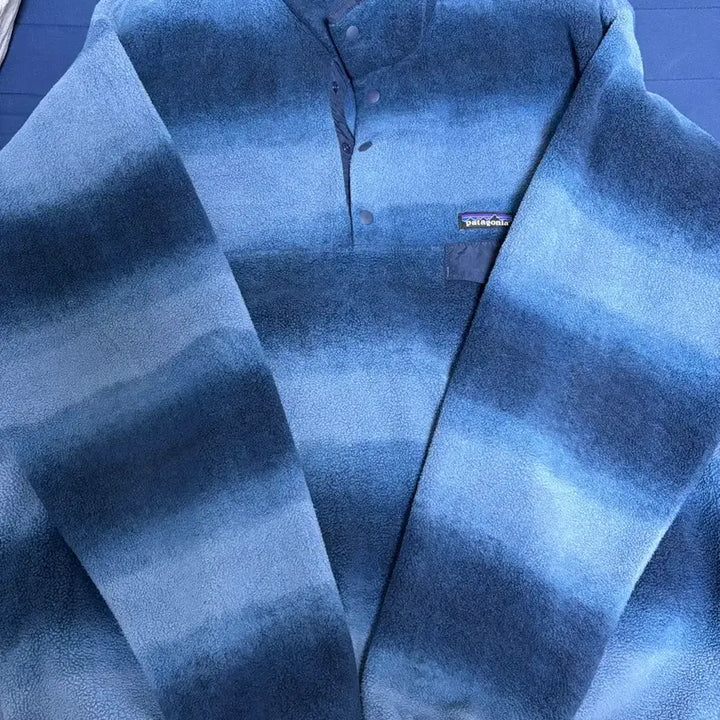 [BUNJANG] Patagonia Synchilla Fleece Blue Striped Jacket / [L] 파타고니아 신칠라 플리스 블루 스트라이프