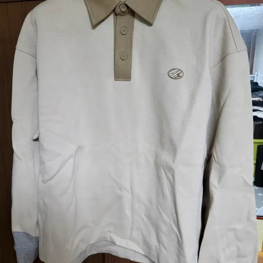 [BUNJANG] Ader Error Beige Long Sleeve Sweatshirt A1 / 아더에러 베이지 롱슬리브 스웻 A1