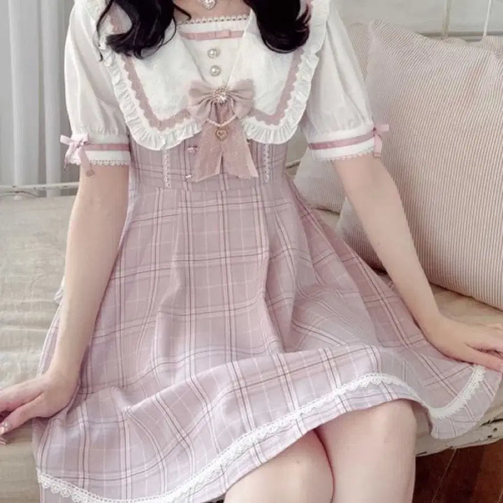 [BUNJANG] ROJITA Sailor Short Sleeve Dress / 급전) 양산형 로지타 ROJITA 반팔 원피스 판매합니다!