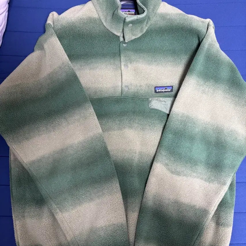 [BUNJANG] Patagonia Synchilla Fleece Green Stripe / [L] 파타고니아 신칠라 플리스 그린 스트라이프