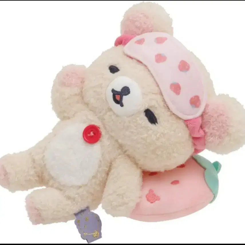 [SOLD OUT] 리락쿠마 코리락쿠마 산엑스 딸기 안대 인형 누이 마스코트 잘자요 잠자는