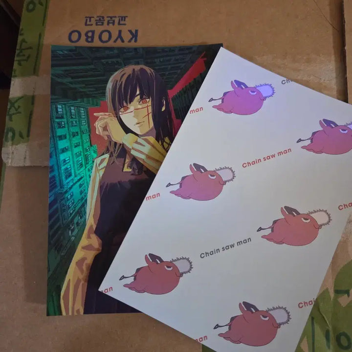 [BUNJANG] Chainsaw Man Yor &amp; Pochita Postcard / 체인소맨 만화책 특전 요루 포치타 엽서