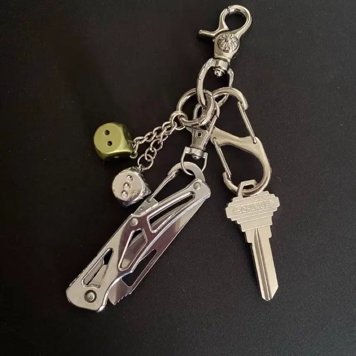 [BUNJANG] Metal Dice Keychain / 메탈 다이스 키링