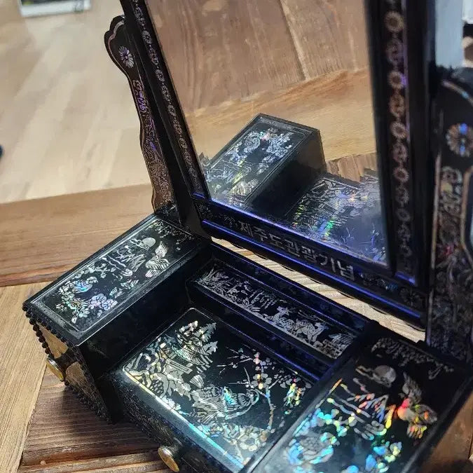 [BUNJANG] Jeju Island Vintage Souvenir Mirror &amp; Accessory Box (1970s-1980s) / 근대사70~80년대 제주도관광상품