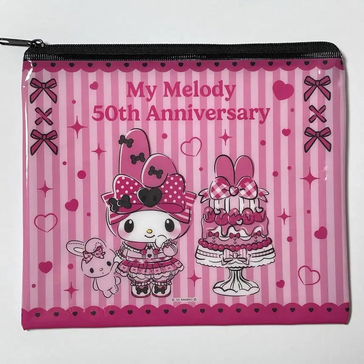 [BUNJANG] Sanrio My Melody 50th Anniversary Flat Pouch / 산리오 마이멜로디 50주년 쿠지 플랫파우치