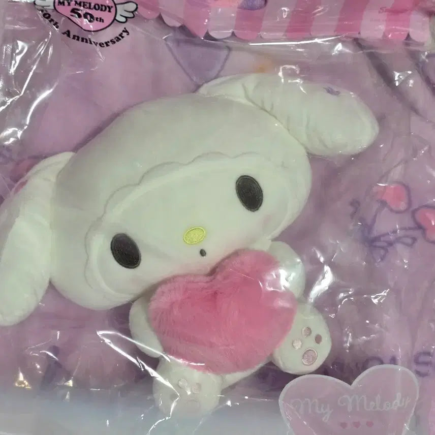 [BUNJANG] Sanrio My Melody 50th Anniversary White Plush Doll / 산리오 마이멜로디 50주년 화이트 인형