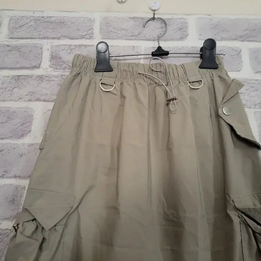 [BUNJANG] Khaki Beige Cargo Banding Long Skirt / 카키베이지 카고 밴딩 스커트/알뜰한여우