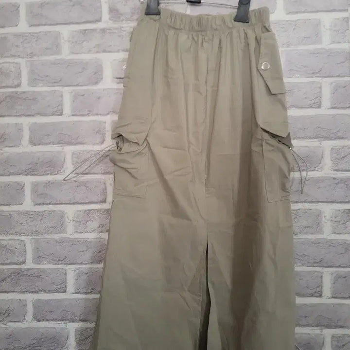 [BUNJANG] Khaki Beige Cargo Banding Long Skirt / 카키베이지 카고 밴딩 스커트/알뜰한여우