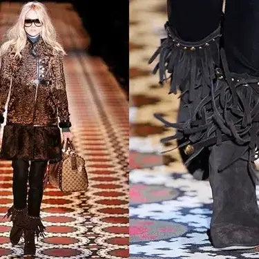 [BUNJANG] Gucci Baboushka Suede Fringe Ankle Boots / [38.5] 구찌 FW08 바부쉬카 스웨이드 프린지 앵클 부츠