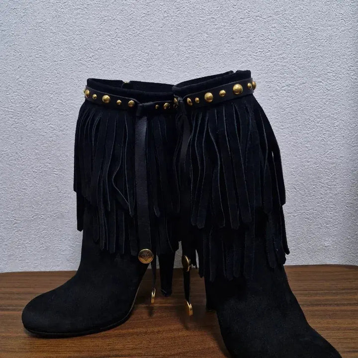 [BUNJANG] Gucci Baboushka Suede Fringe Ankle Boots / [38.5] 구찌 FW08 바부쉬카 스웨이드 프린지 앵클 부츠