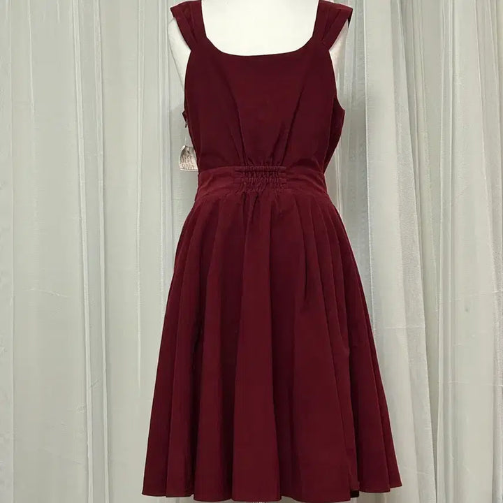 [BUNJANG] Secret Honey Corduroy Heart Button Dress / 시크릿 허니 하트벨트 하트단추 코듀로이 원피스 데드스탁
