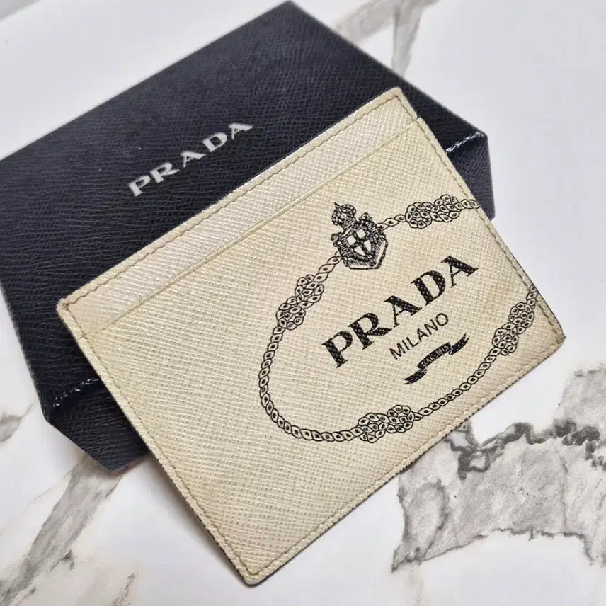 [BUNJANG] Prada Saffiano Crown Logo Card Wallet / (정품) 프라다 사피아노 크라운 로고 카드 지갑