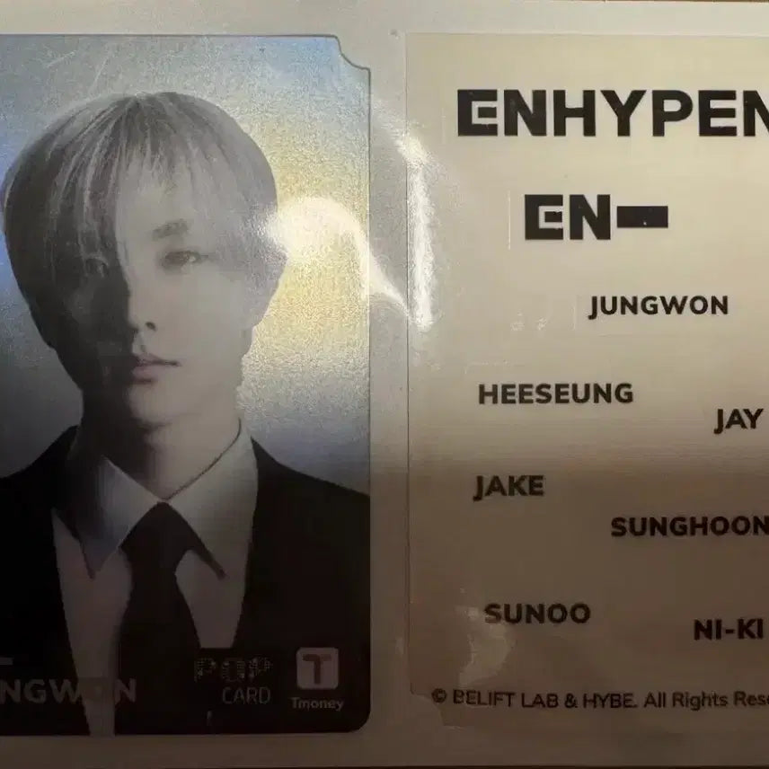 [BUNJANG] ENHYPEN Jungwon T-money Transportation Card / 엔하이픈 정원 티머니 교통카드