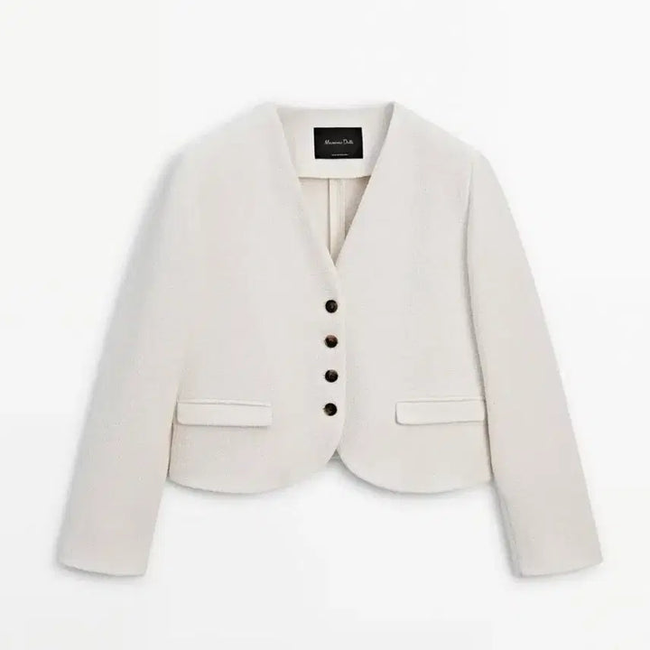 [BUNJANG] Massimo Dutti Padded Shoulder Short Jacket - New / 마시모두띠 새제품 패디드 숄더 쇼트 자켓 새상품
