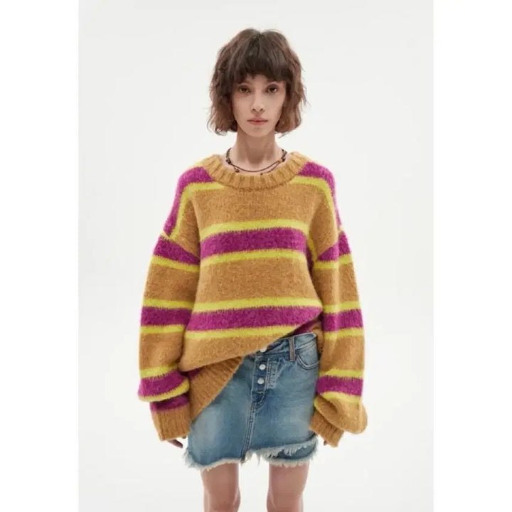 [BUNJANG] Anderson Bell Alpaca Stripe Knit Sweater / [M-L] 앤더슨벨 알파카 스트라이프 니트