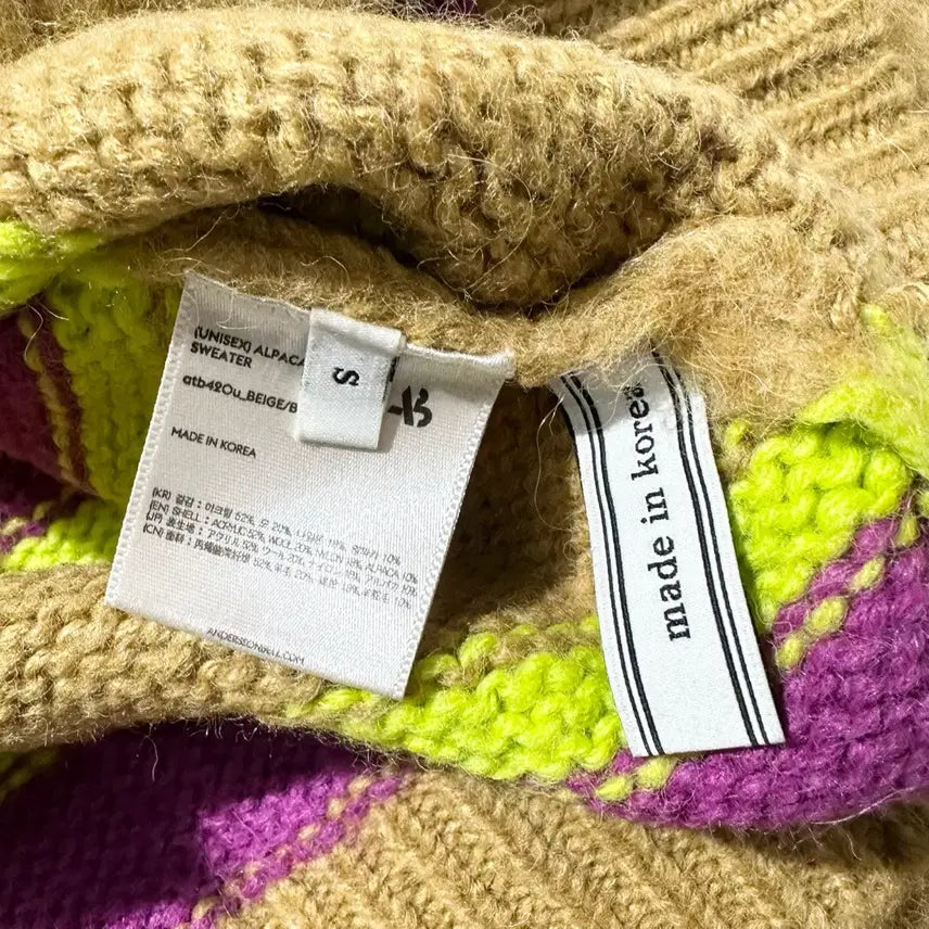 [BUNJANG] Anderson Bell Alpaca Stripe Knit Sweater / [M-L] 앤더슨벨 알파카 스트라이프 니트