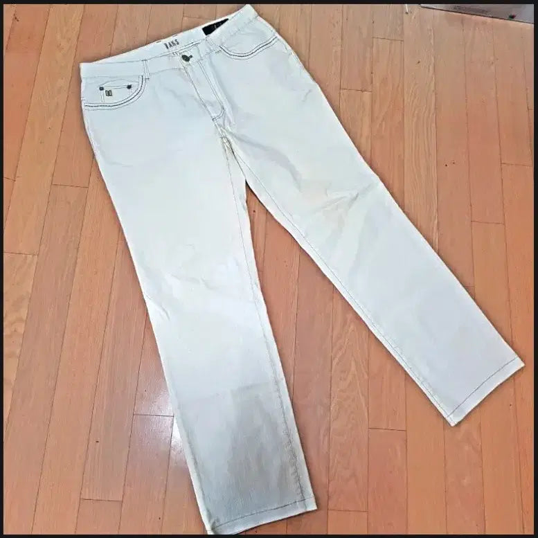 [SOLD OUT] 33 34 / 닥스 / 면 스판바지 /크림화이트 / 와탁410