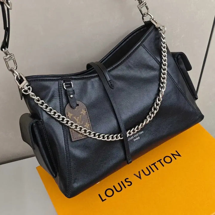 [BUNJANG] Louis Vuitton Black Chain Shoulder Bag / 루이비통 신상 패션 블랙 체인 숄더백신여자 가방