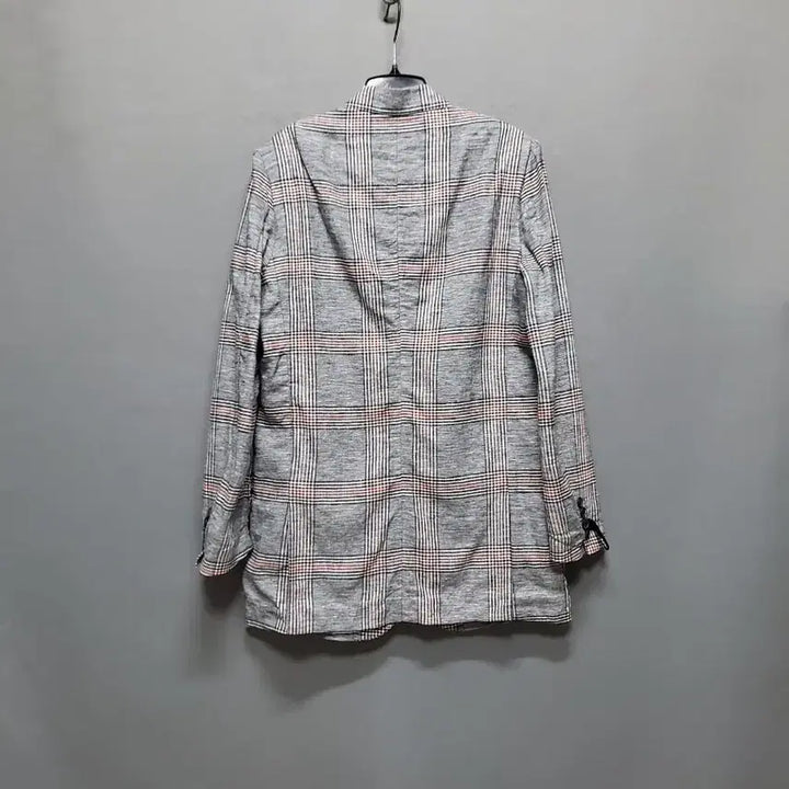 [BUNJANG] Jucy Judy Linen Check Jacket with Shoulder Pads / 쥬시쥬디 어깨패드 린넨 체크자켓