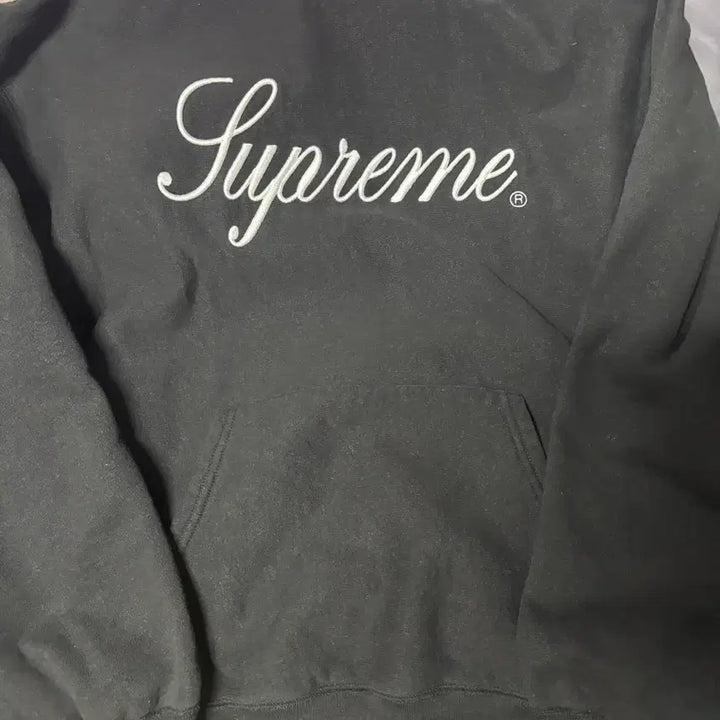 [BUNJANG] Supreme Raised Script Logo Hoodie Black XL / [XL] 슈프림 레이즈드 스크립트 로고 후드티 블랙