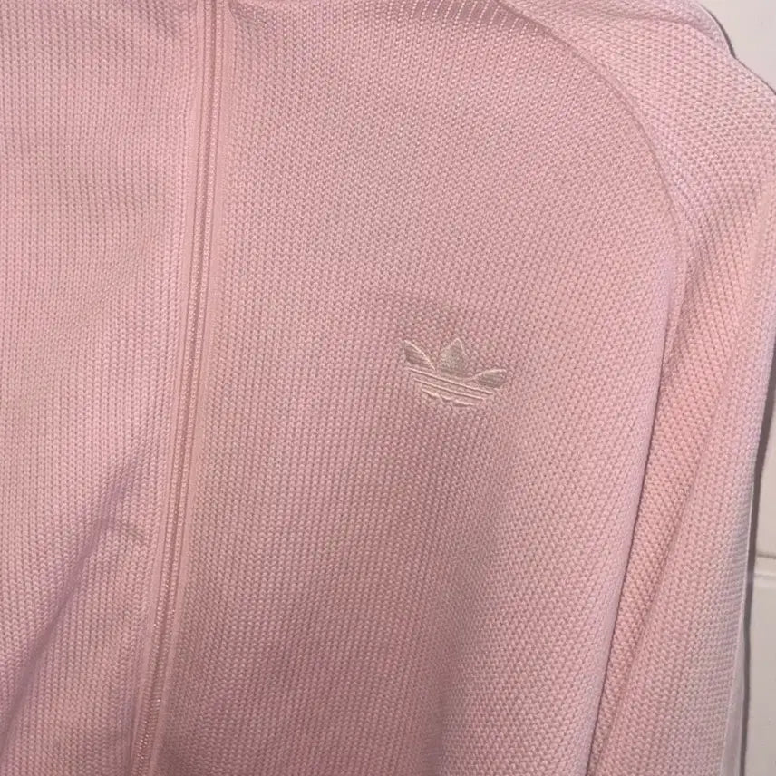 [BUNJANG] Adidas Baby Pink Three-Stripes Track Jacket / 딸기우유!) 아디다스 베이비핑크 삼선져지