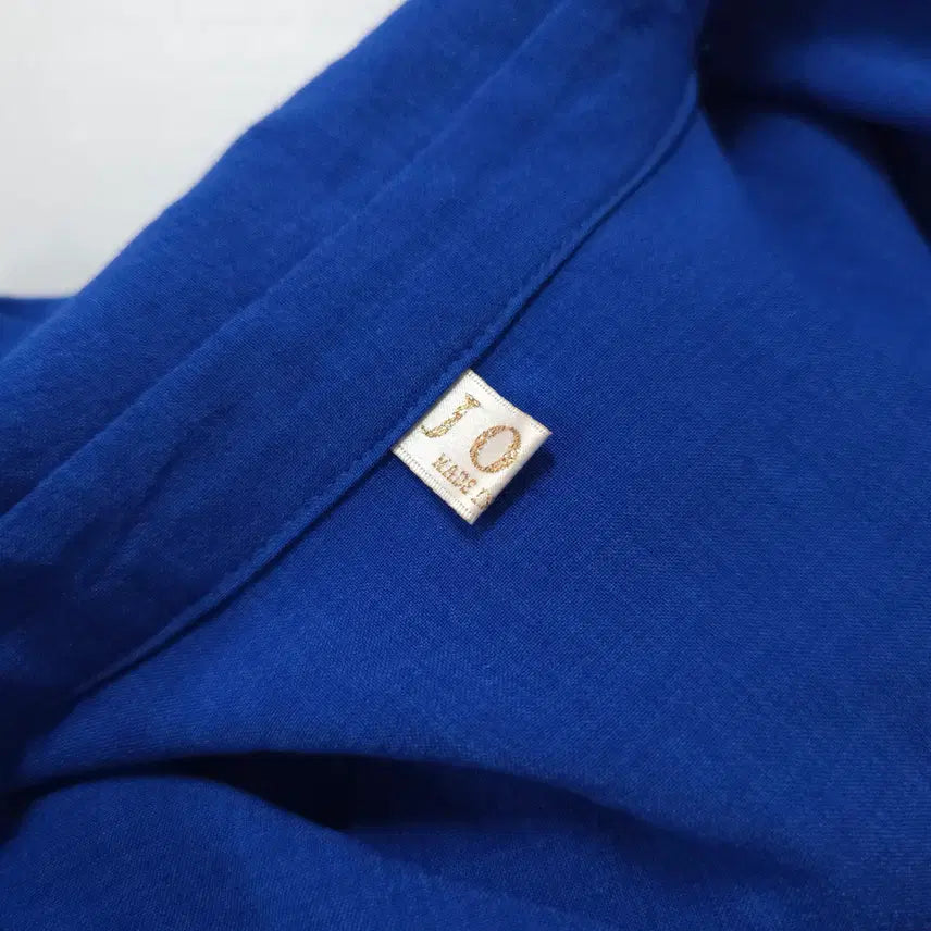 [BUNJANG] JOLI Linen-like Blue Belted Dress / JOLI 여성 린넨라이크 블루 벨트 원피스 free