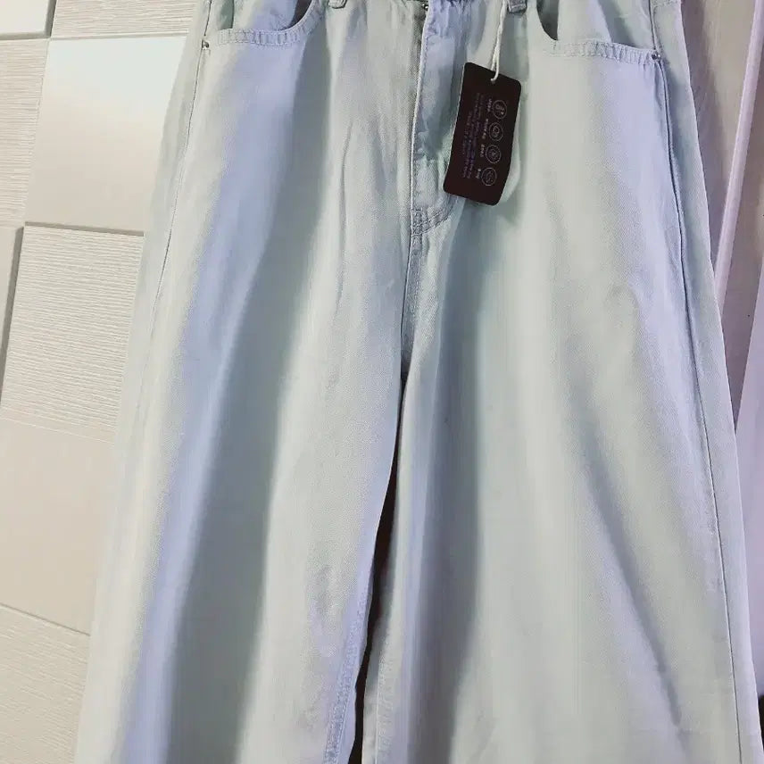 [BUNJANG] Light Wash Wide Leg Denim Pants (New) / 연청 와이드 데님 팬츠 새상품