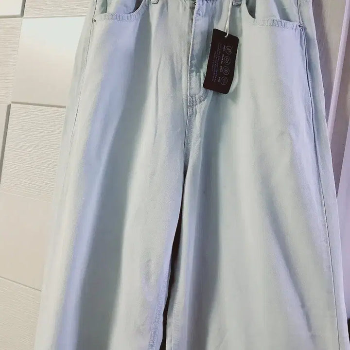 [BUNJANG] Light Wash Wide Leg Denim Pants (New) / 연청 와이드 데님 팬츠 새상품