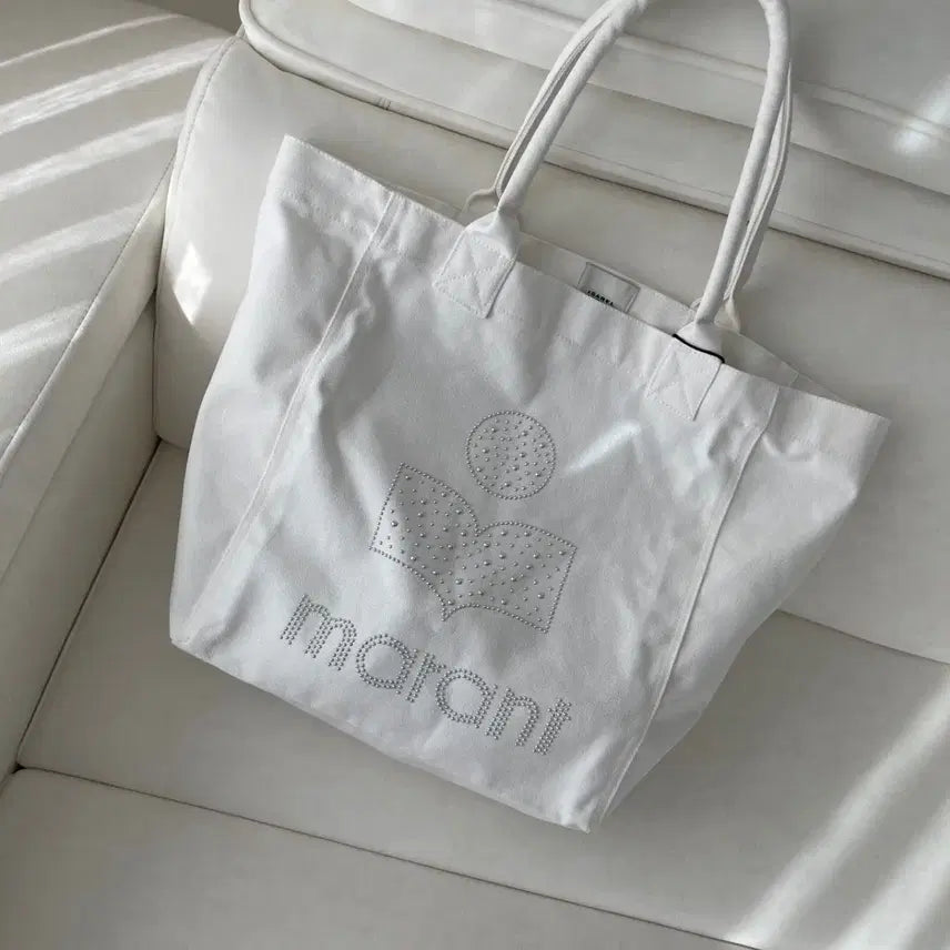 [BUNJANG] Isabel Marant White and Black Tote Bag / 마랑 Isabel Marant 화이트  블랙  토트백