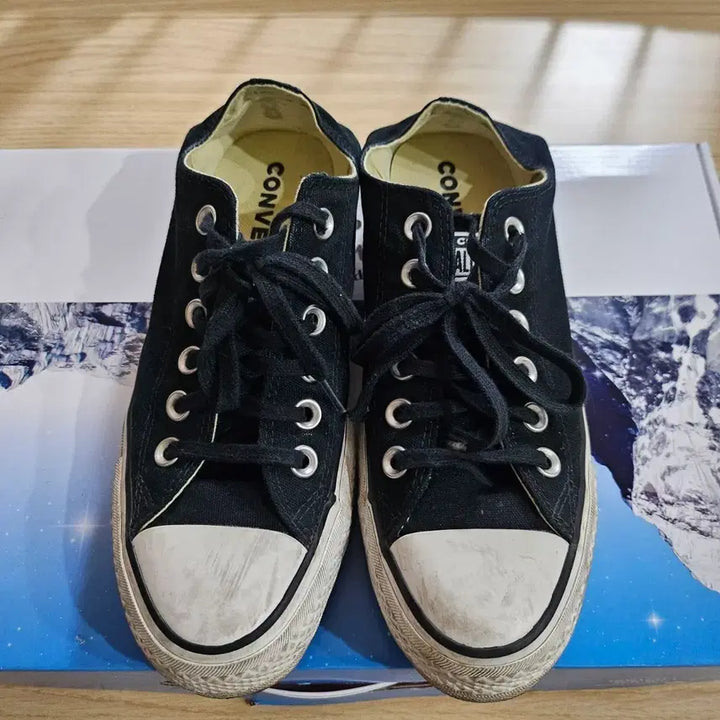 [BUNJANG] Converse Black Sneakers / 컨버스 블랙 단화 운동화