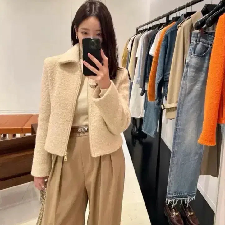 [BUNJANG] Asangblaju Alpaca Boucle Cropped Jacket / 아상블라주 asang 알파카 부클 크롭 자켓