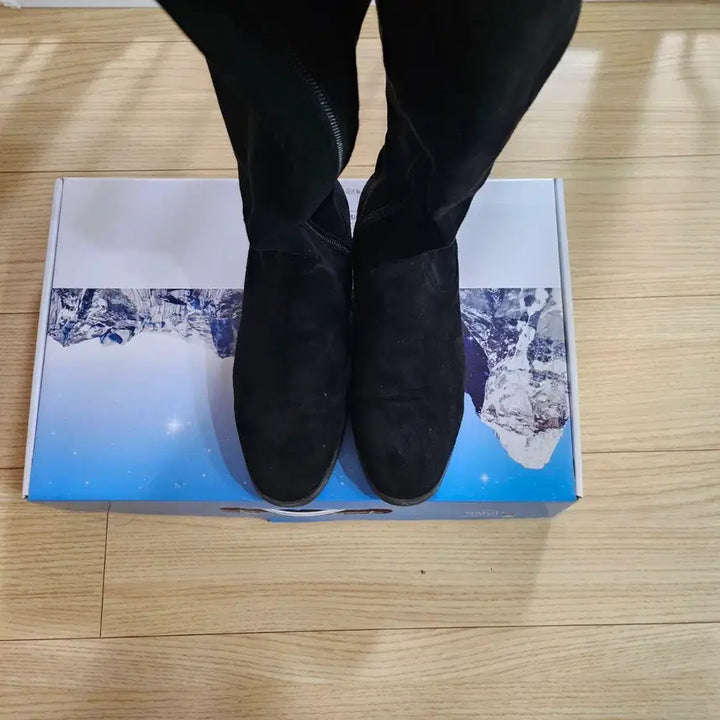 [BUNJANG] Suede Long Boots Black Women&