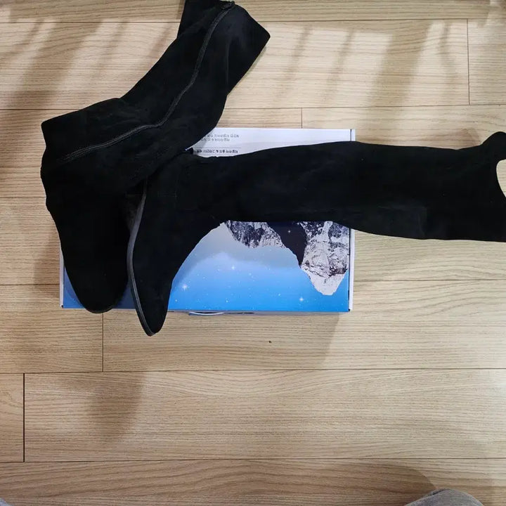 [BUNJANG] Suede Long Boots Black Women&
