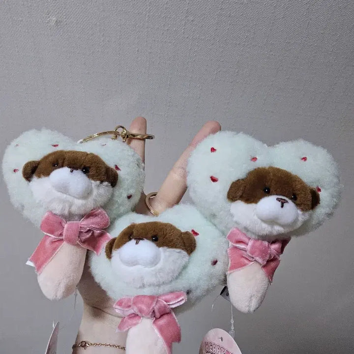 [BUNJANG] Woosowoosow Heart Mirror Keyring Mint New / 신상 우소우소 하트 손거울 키링 민트 새상품